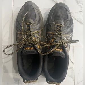Asics Frequent Trail Brown Yellow Sneakers Shoe